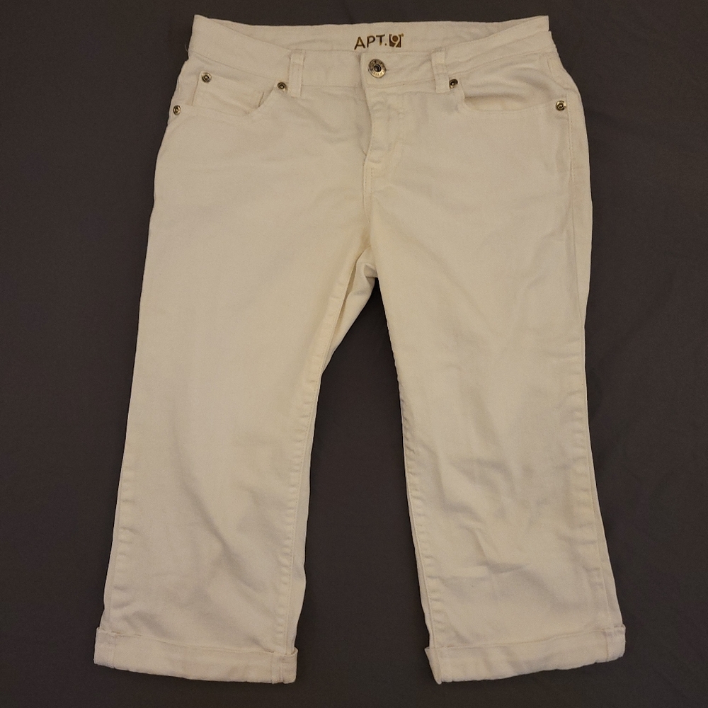Apt. 9 | White Denim Capris 4